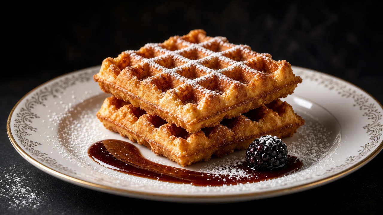 Freezer Waffles, Stacked